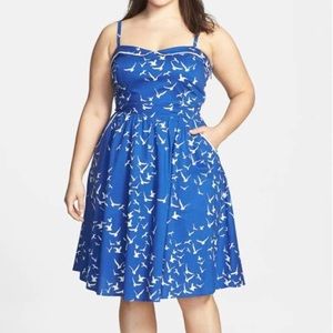 City Chic Seaside Dress - sweet gull Print